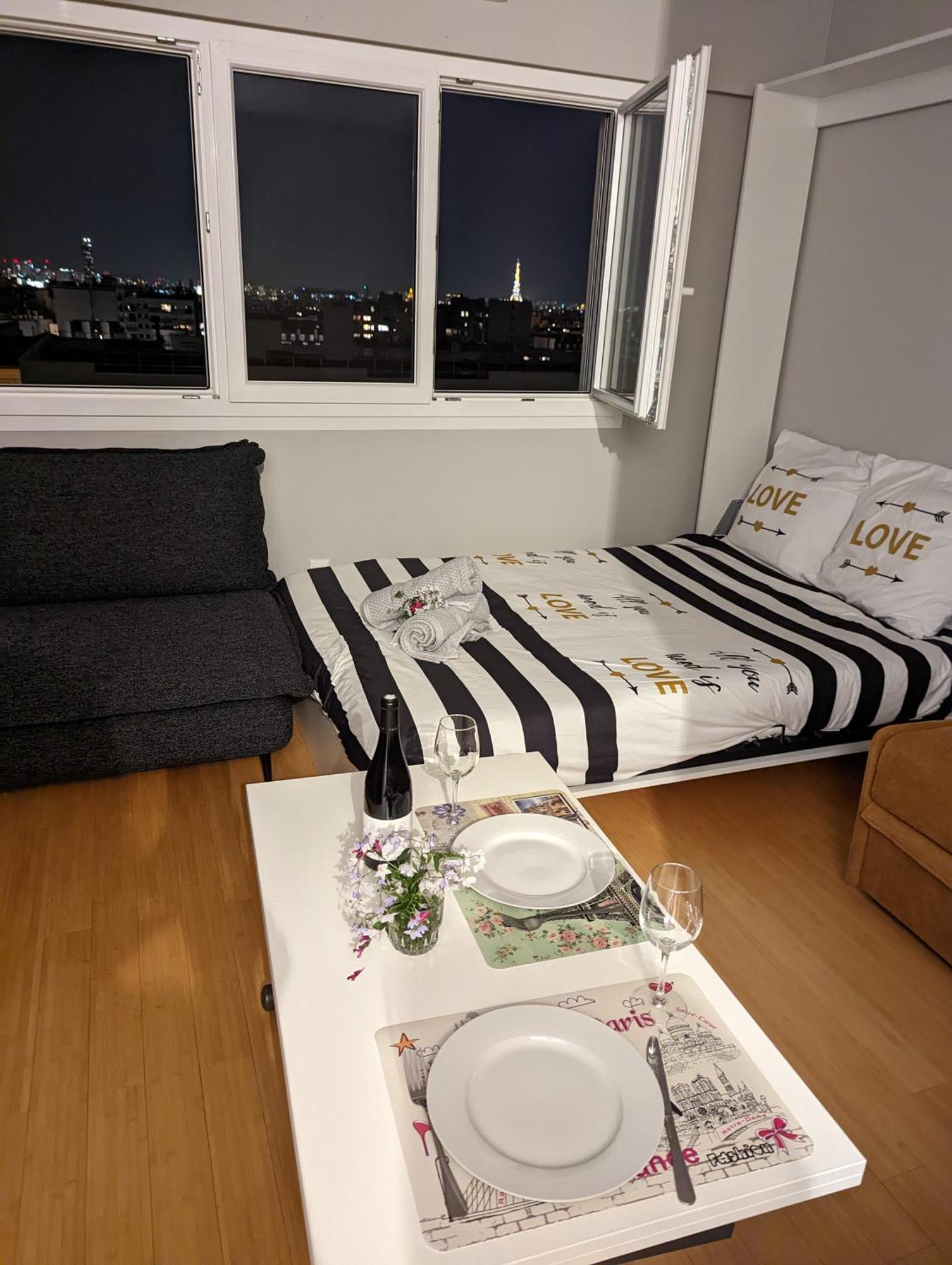 Charming Studio With Eiffel View Paris Dış mekan fotoğraf